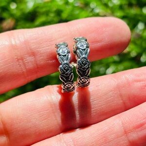 James Avery Rose Hoop Earrings